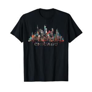 Chicago City Downtown Skyline TShirt